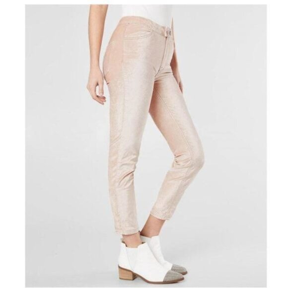 FREE PEOPLE Sweet Jane Velvet Skinny Stretch Pant - 25 - Picture 2 of 9